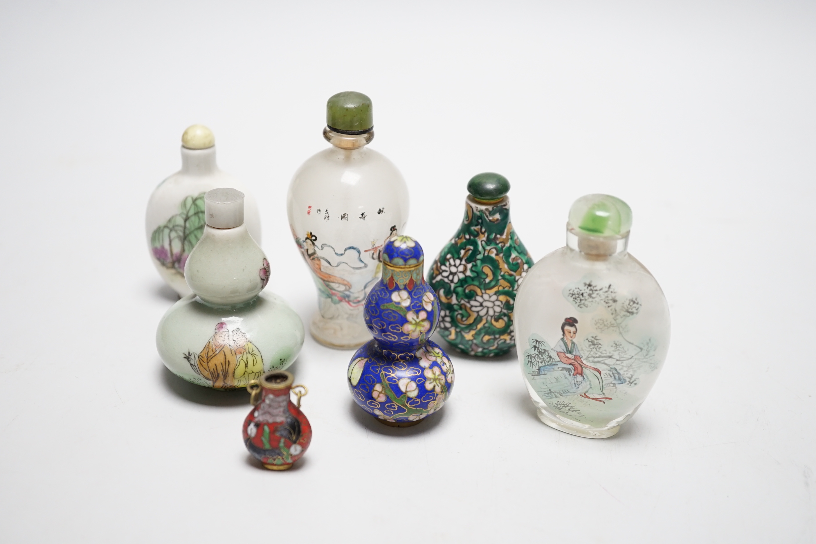 Seven various Chinese snuff bottles